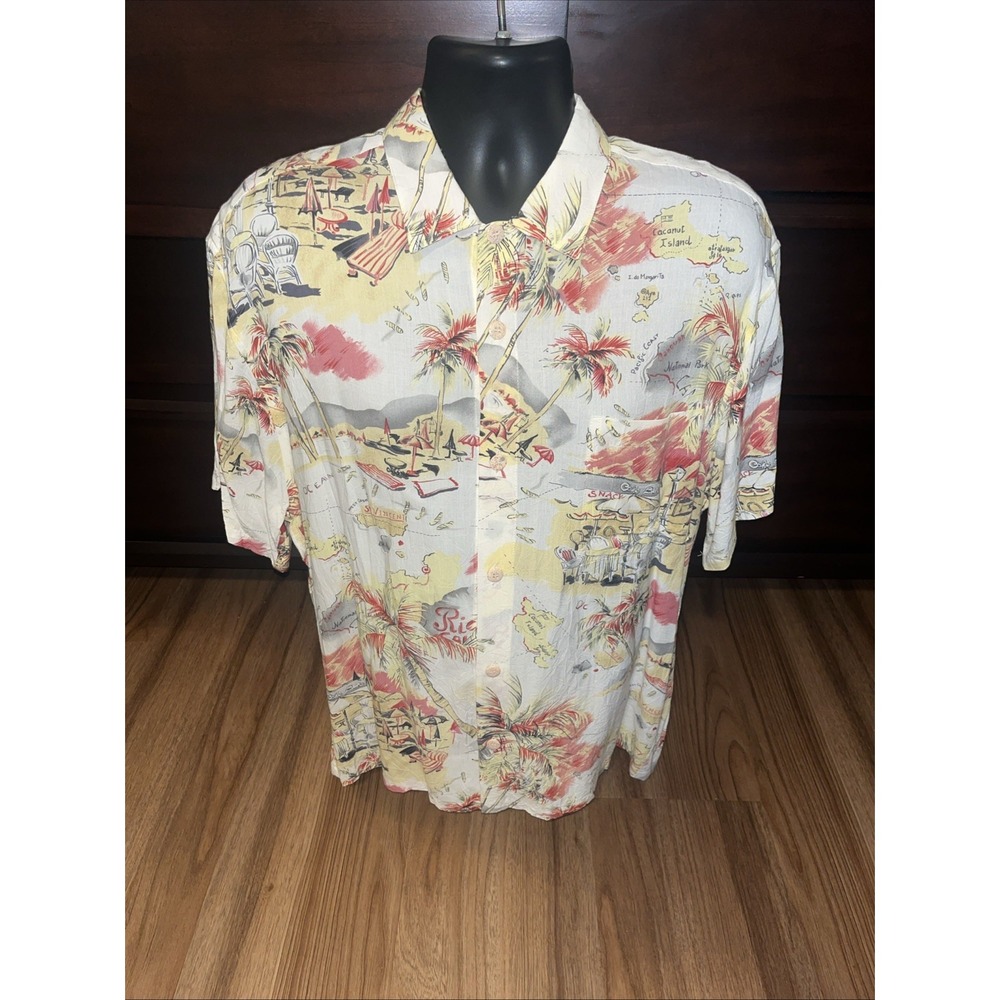 JAMS WORLD OF HONOLULU HAWAIIAN Button Up Shirt Size Large